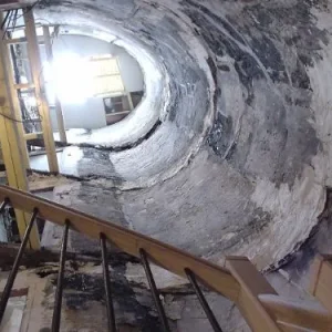 Escalier d’immeuble sur 5 étages, après incendie — Escaliers Deparis