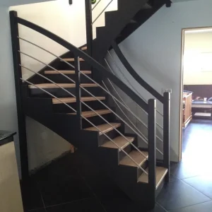 Escalier noir et blanc — Escaliers Deparis