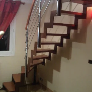 Limon métal, quart tournant — Escaliers Deparis